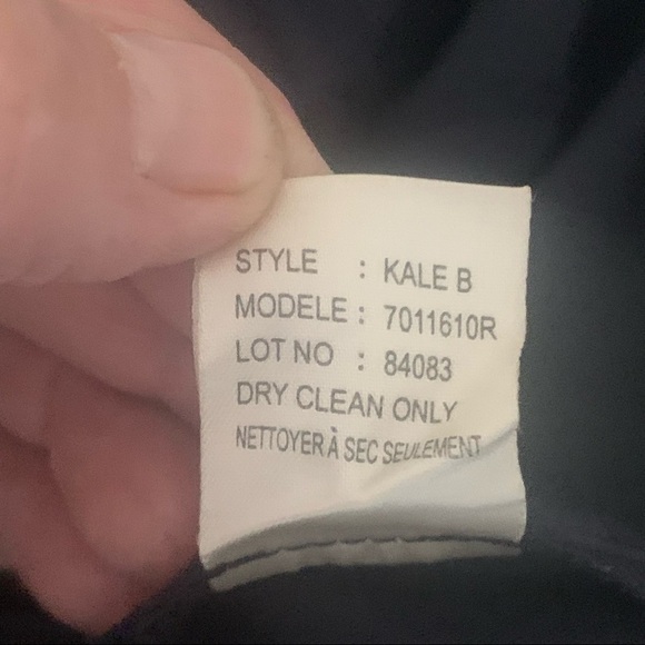 THEORY Kale B V-Neck Sheath Dress Wool Blend Midi Navy Blue Style 7011610R - Picture 16 of 16